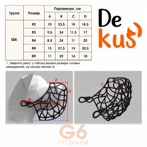 Намордник Simple DeKus G6, гіганти — 4