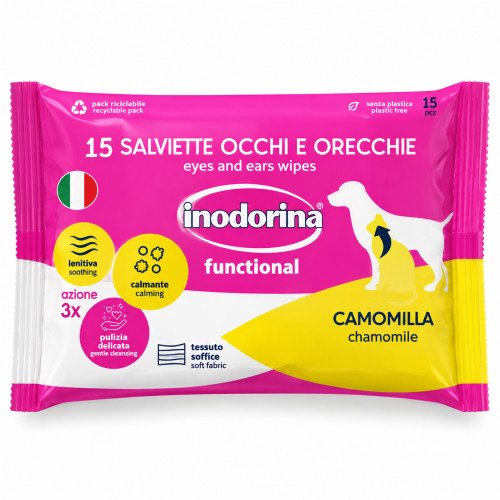 Inodorina Серветки з екстрактом ромашки, 15 шт.