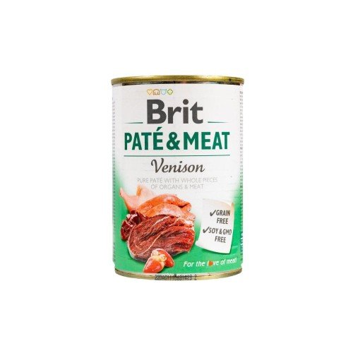 Корм вологий Brit Care Pate and Meat для дорослих собак з олениною 400 г